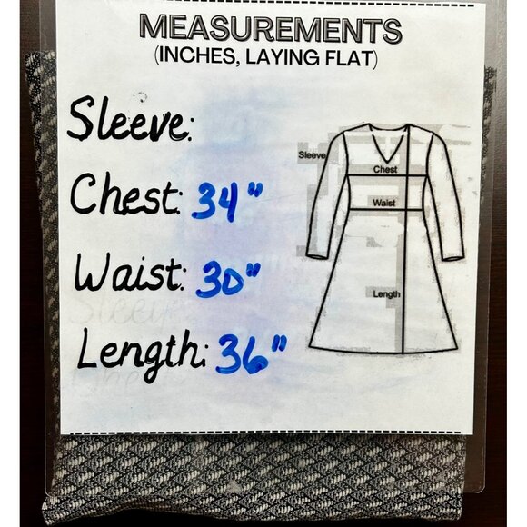 THEORY Tailored Fit & Flare Quiet Luxury Dress Black & White Textured Knit Sz 8 - Picture 6 of 8